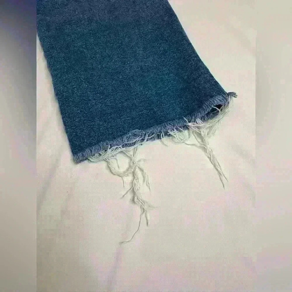 7 For all Mankind Cropped Straight High Waisted Luxe Vintage Denim Jeans size 32 - Picture 12 of 15